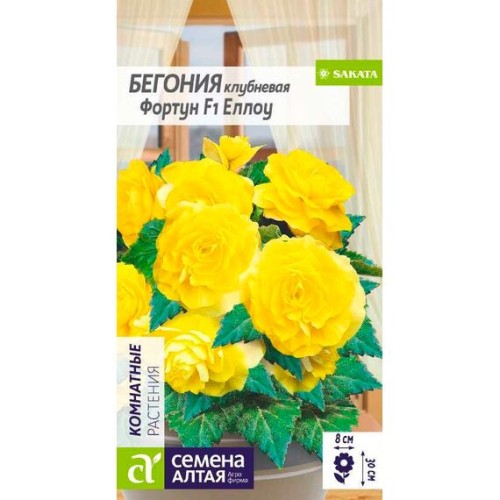 Бегония клубневая Фортун F1 Еллоу 5шт (Семена Алтая)