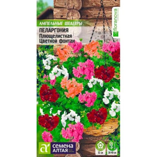 Пеларгония плющелистная Цветной фонтан 3шт (Семена Алтая)