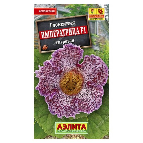 Глоксиния гибридная Императрица F1 тигровая  5шт (Аэлита)