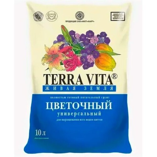 Terra Vita "Живая земля" - цветочный 10л (Норд Палп)