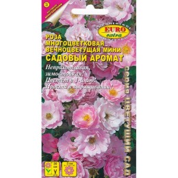 Роза многоцветковая вечноцветущая мини Садовый аромат 0.03г (Аэлита)