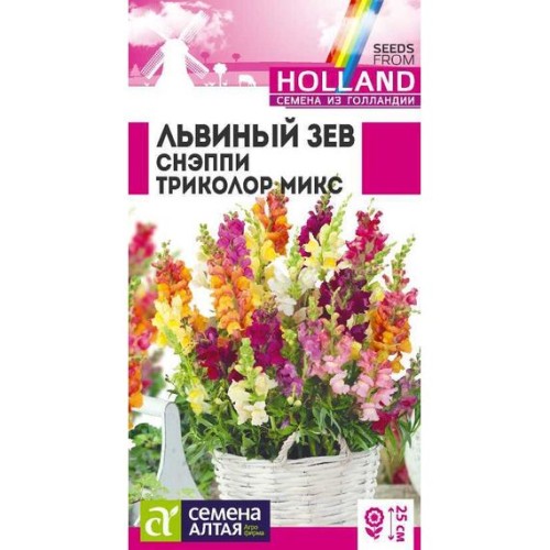 Львиный зев Снэппи Триколор микс "Семена из Голландии" 7шт (Семена Алтая)