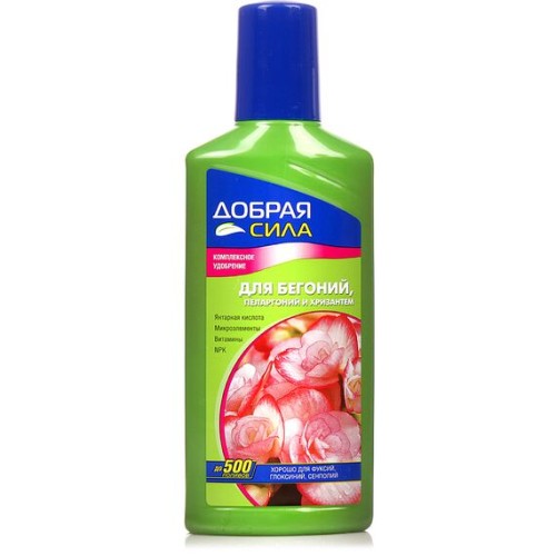 Удобрение - бегония, пеларгония 250мл (Добрая сила)