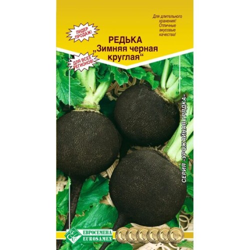 Редька Зимняя черная круглая "Урожайная грядка" 2г (Евросемена)