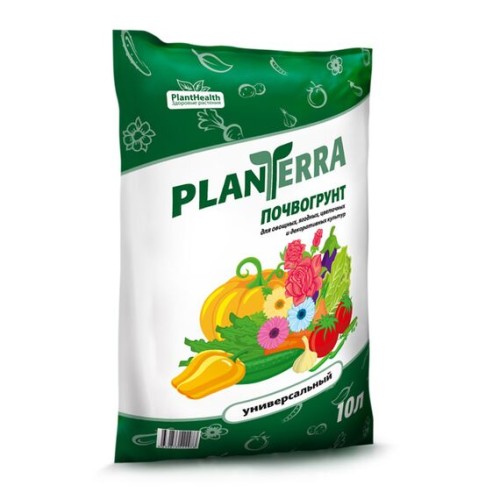 Почвогрунт PlanTerra - универсальный+ 10л (БиоМастер)