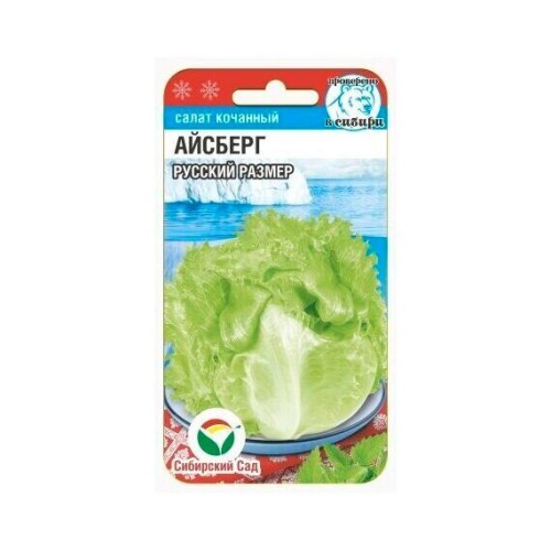 Салат кочанный Айсберг Русский размер 0.5г (Сибирский Сад)
