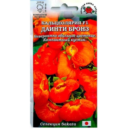 Кальцеолярия Даинти F1 Бронз 5шт (Золотая сотка Алтая)