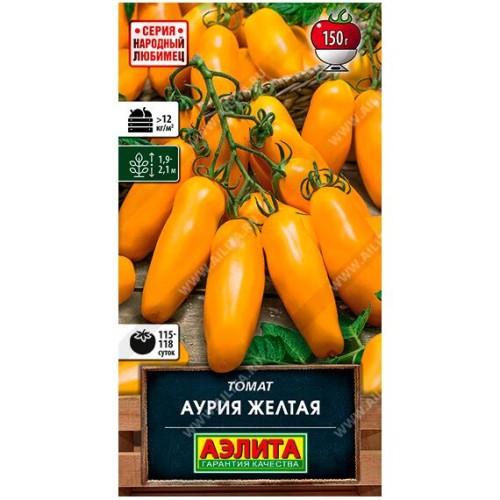 Томат Аурия желтая "Народный любимец" 20шт (Аэлита)