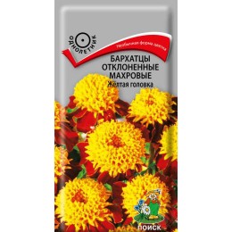 Бархатцы отклоненные Жёлтая головка махровые