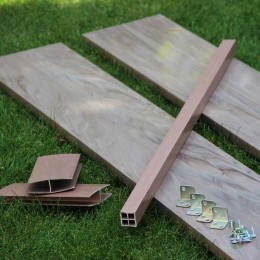 Комплект Удлинитель грядки Люкс каштан