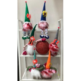Игрушка новогодняя ручной работы Гном в ассортименте
