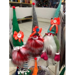 Игрушка новогодняя ручной работы Гном в ассортименте