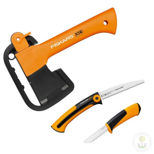 Набор для кемпинга топор X5+пила+нож FISKARS 1057912