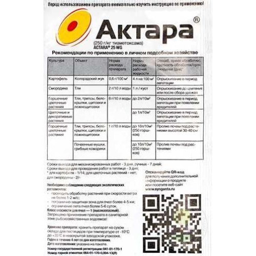Средство от насекомых Актара