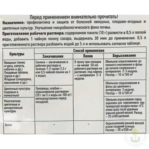 Средство от болезней Фитобактерин, СП