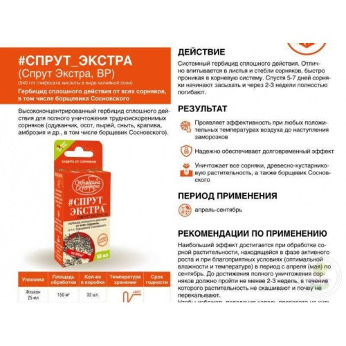 Препарат от сорняков Спрут экстра
