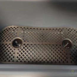 Кашпо подвесное двухместное серое