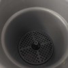 Кашпо подвесное серое круглое