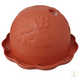 Кашпо подвесное терракотовое круглое с цепочкой