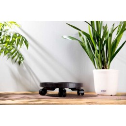 Поддон пластиковый на колесах черный