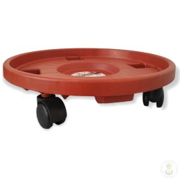 Поддон пластиковый на колесах терракотовый