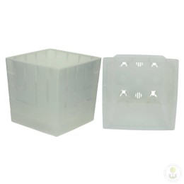 Горшок Квадро прозрачный