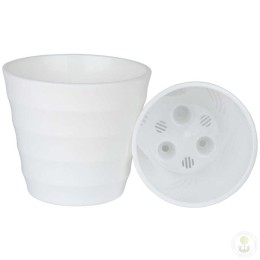 Горшок Лаура бело-белый